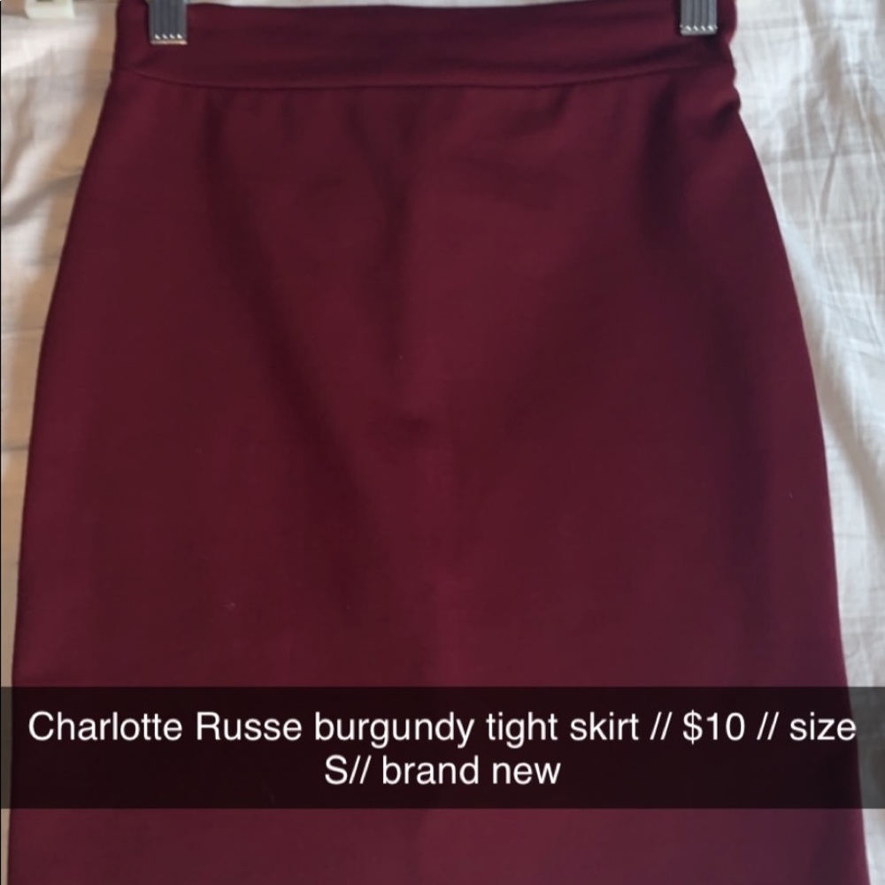 burgundy pencil skirt